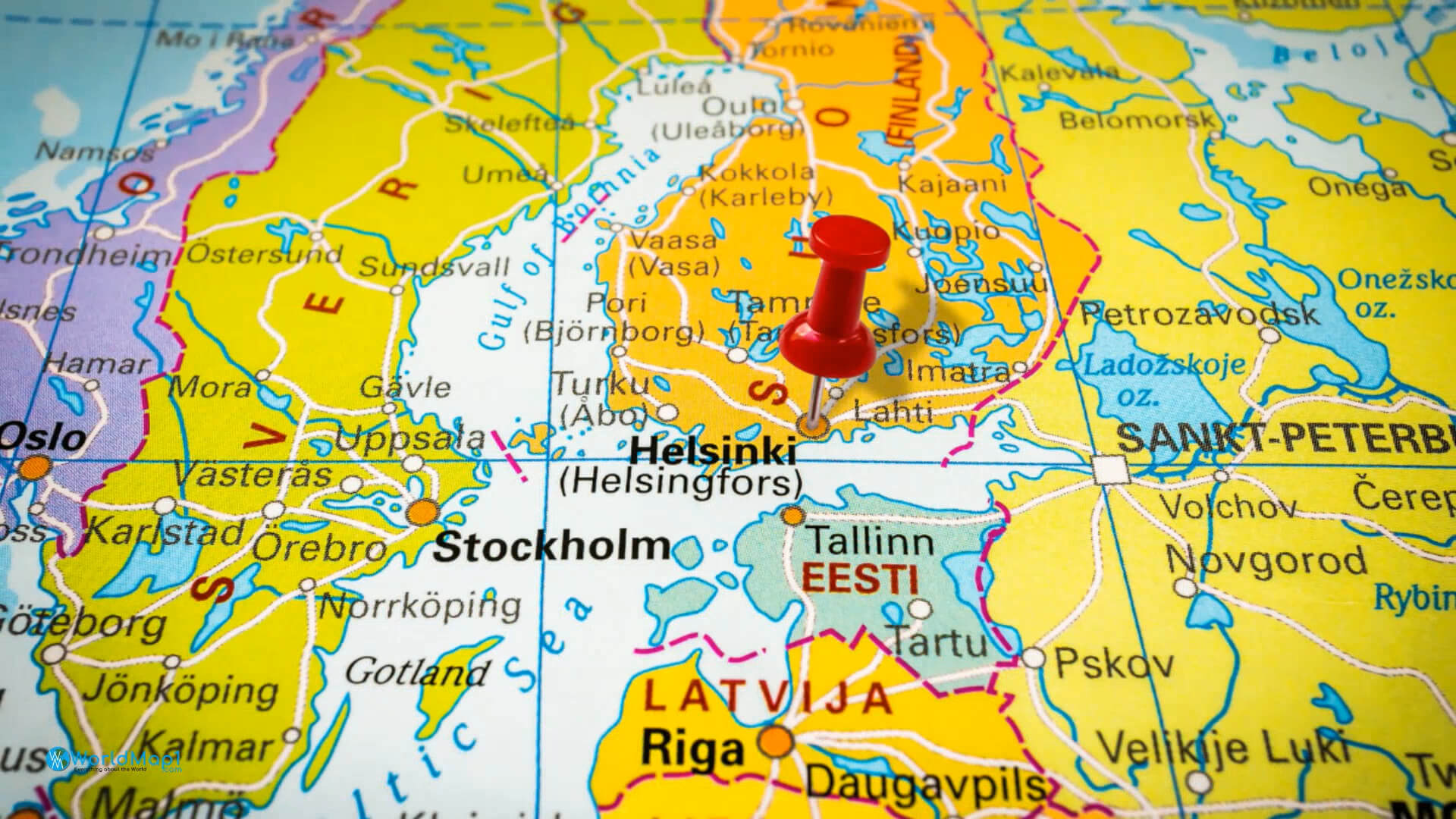 Capital of Finland Helsinki Map